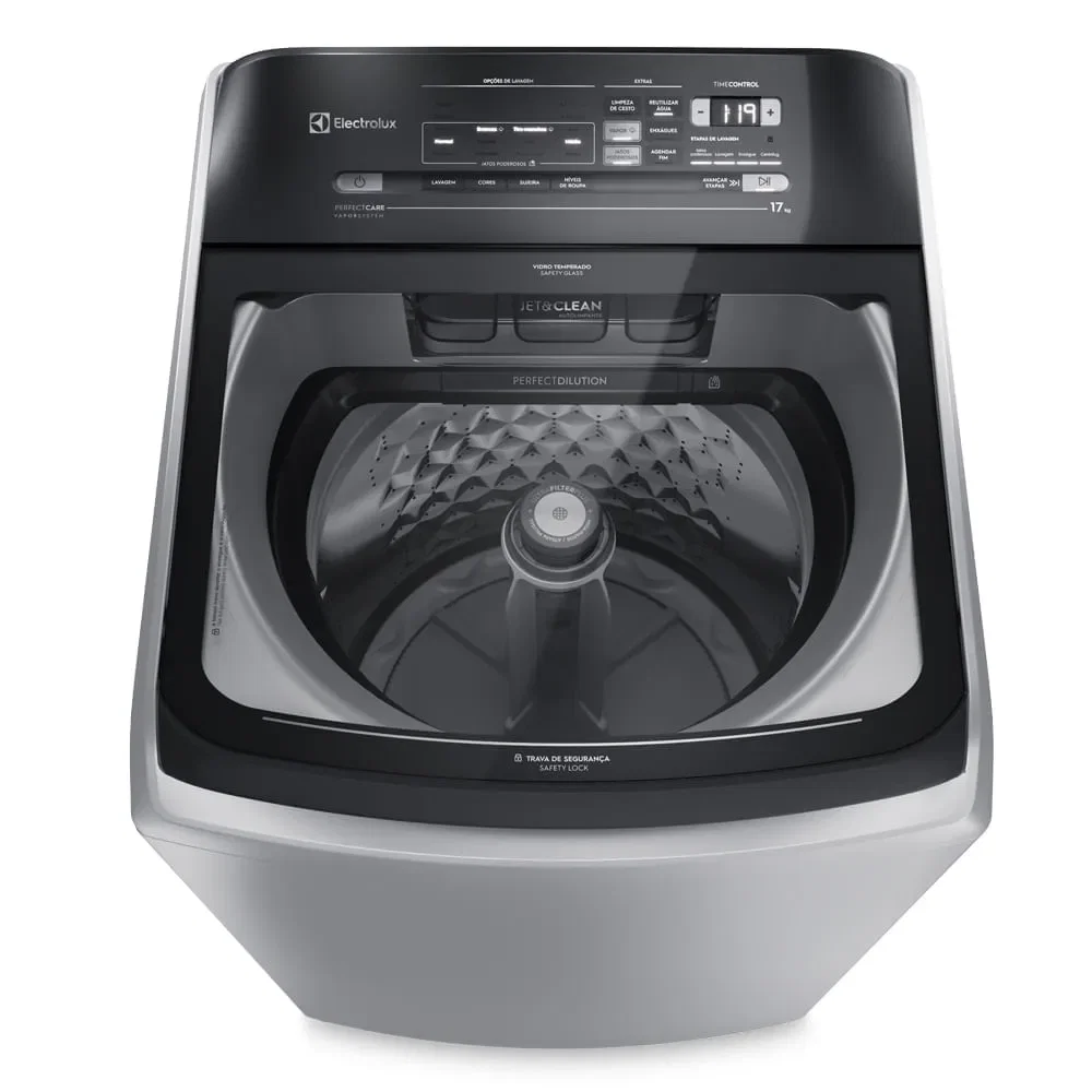 Máquina de Lavar 17kg Electrolux Perfect Care Digital com Vapor e Jatos Poderosos (LEH17) — imagem 1