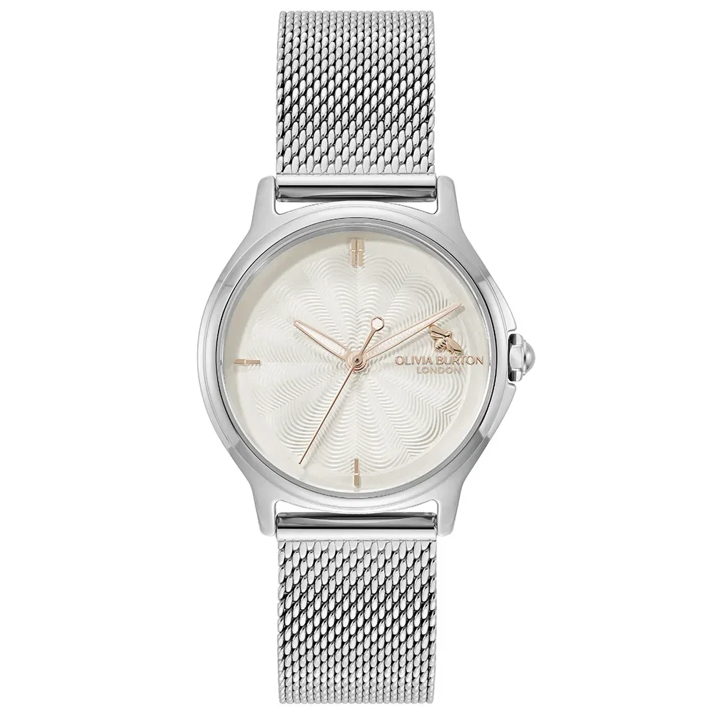 Relógio Olivia Burton Classic Bee Feminino em Aço Prateado 24000340