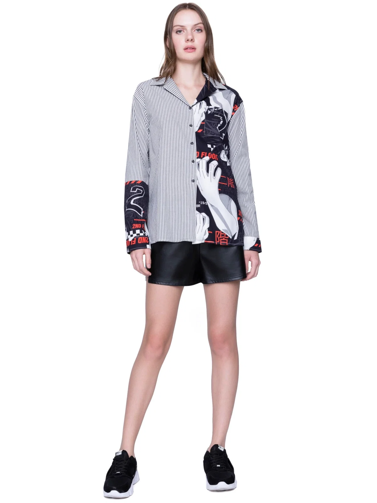 Camisa Stripes Scream 2nd Floor Preto — imagem 1