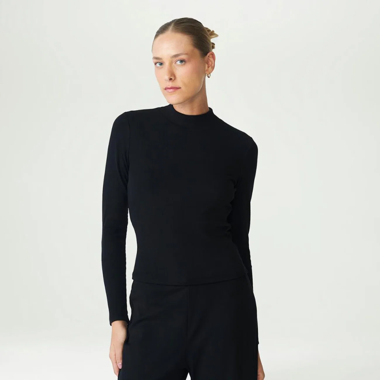 Blusa Manga Longa Fila Essentials Rib Feminina