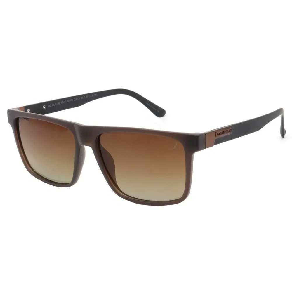 Óculos de Sol Masculino Chilli Beans Quadrado Polarizado Marrom — imagem 1