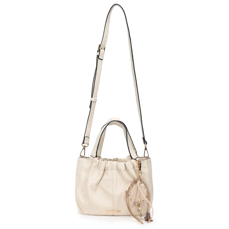 Bolsa Transversal Media Com Chaveiro Conchas