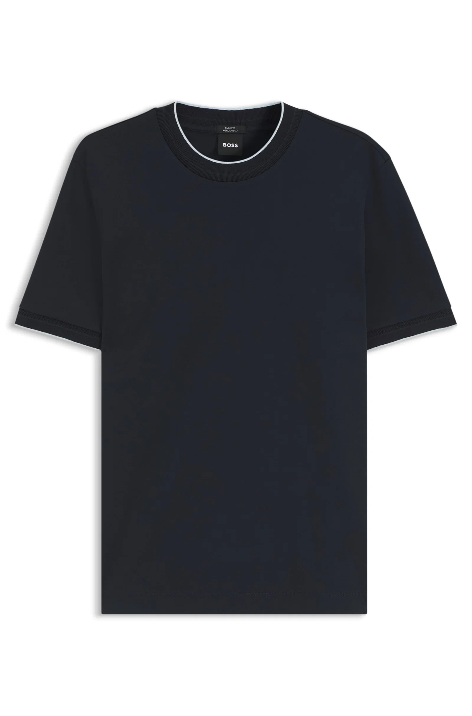 Camiseta De Algodão Com Ajuste Slim E Gola Redonda — imagem 1