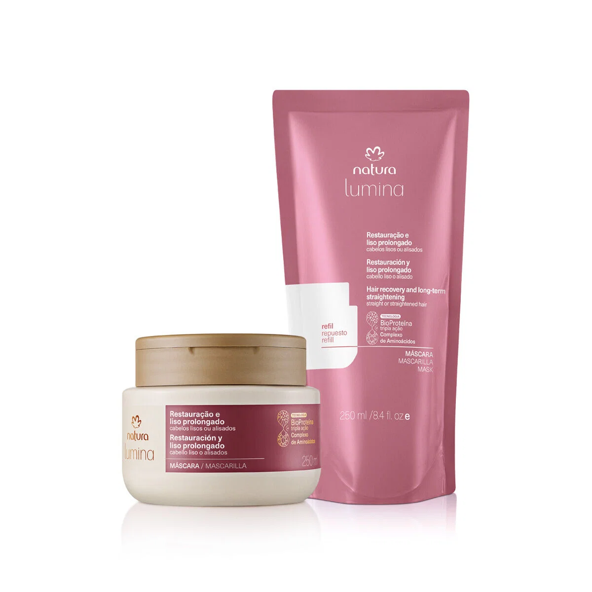 Kit Lumina Máscara e Refil Restauração e Liso Prolongado (2 produtos) — imagem 1