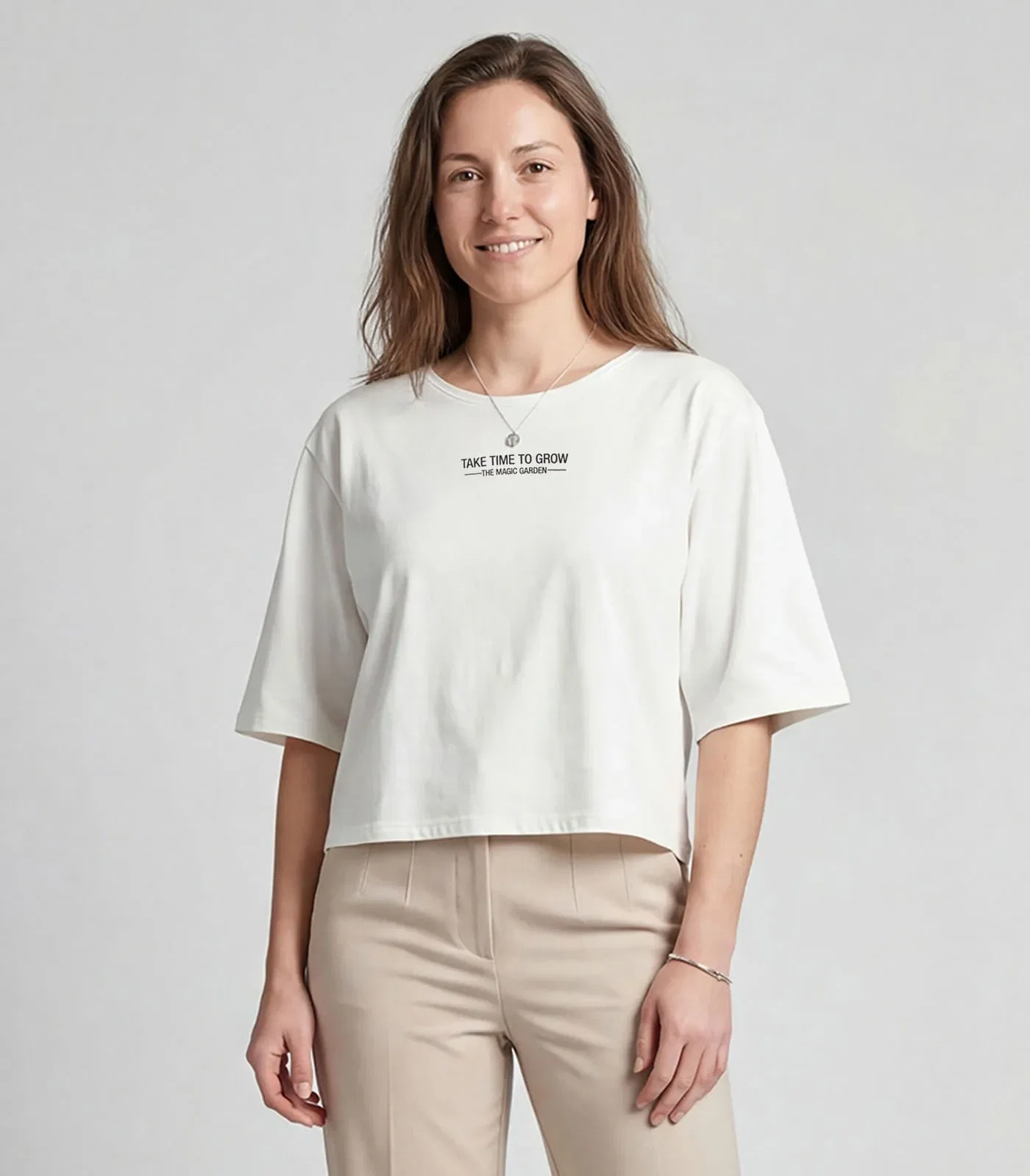 Blusa Feminina Em Viscotorcion Infinita Cor Bege