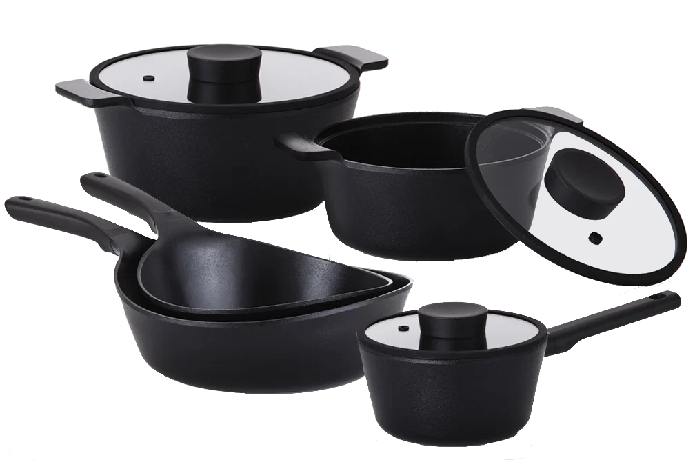 5 Panelas Vulkan em Cerâmica para Indução Neoflam Preto