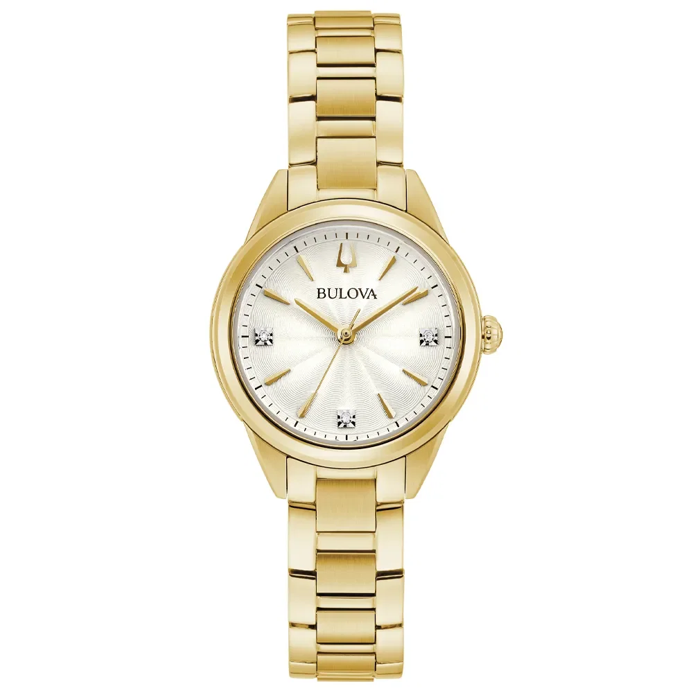 Relógio Bulova Sutton Feminino Aço Dourado 97P150