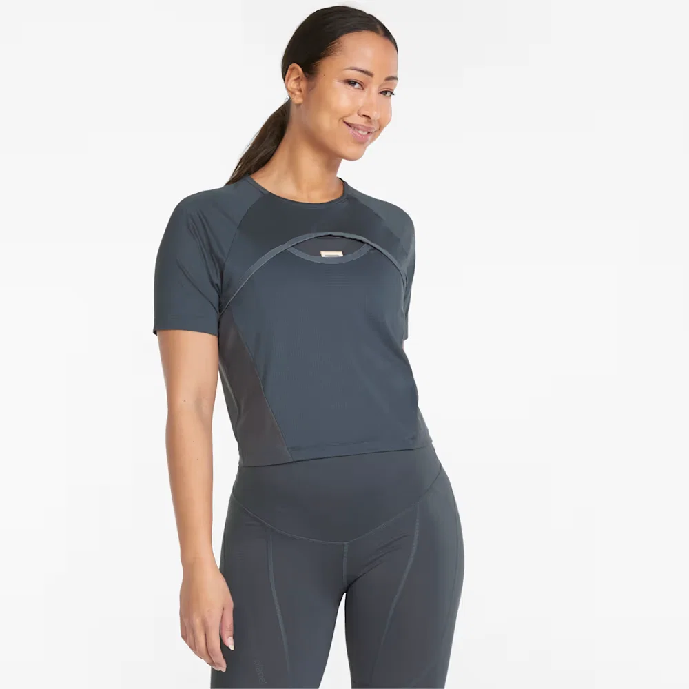 Camiseta Cropped Running Feminina Puma x FIRST MILE