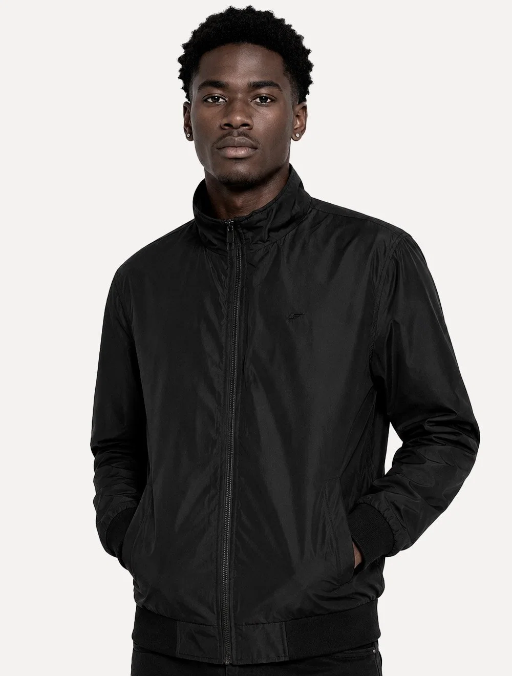 Jaqueta Ellus Masculina Nylon Padding Bomber Preta