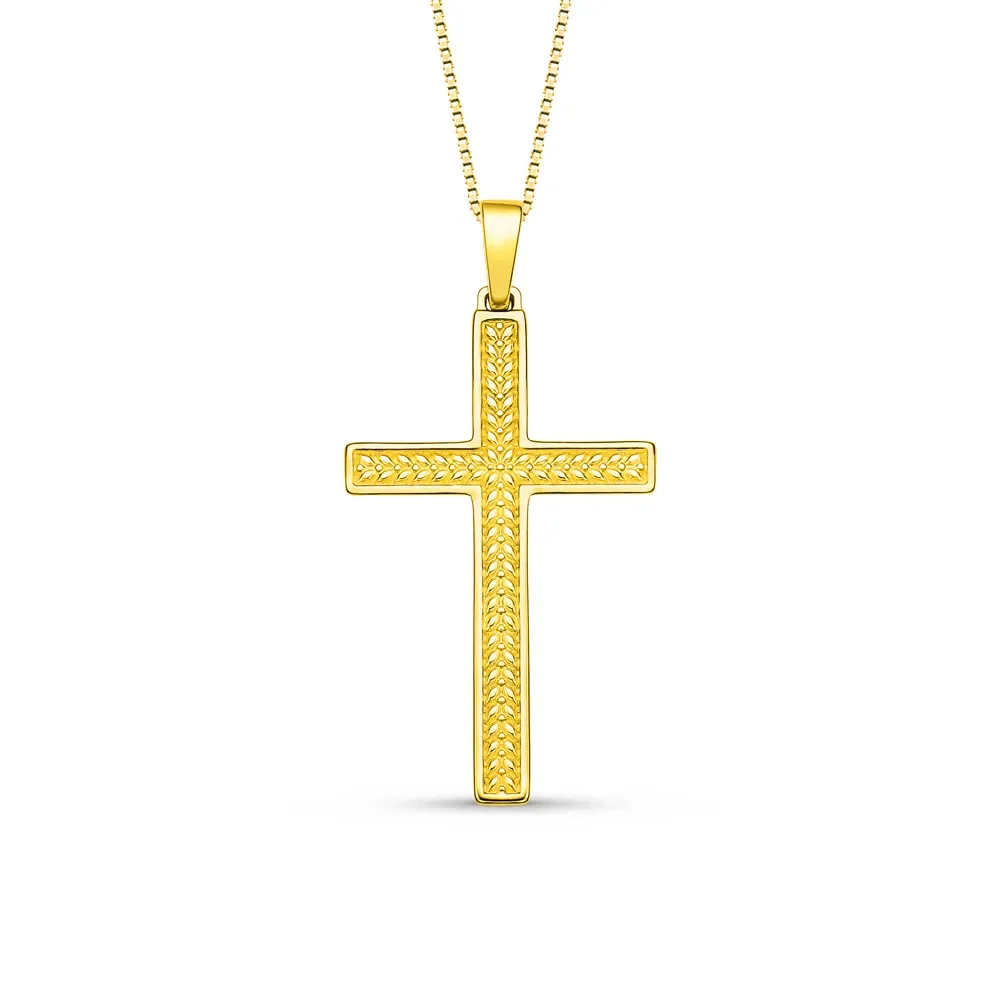 Pingente Apolo Cruz em Ouro Amarelo 18k, 38mm — imagem 1