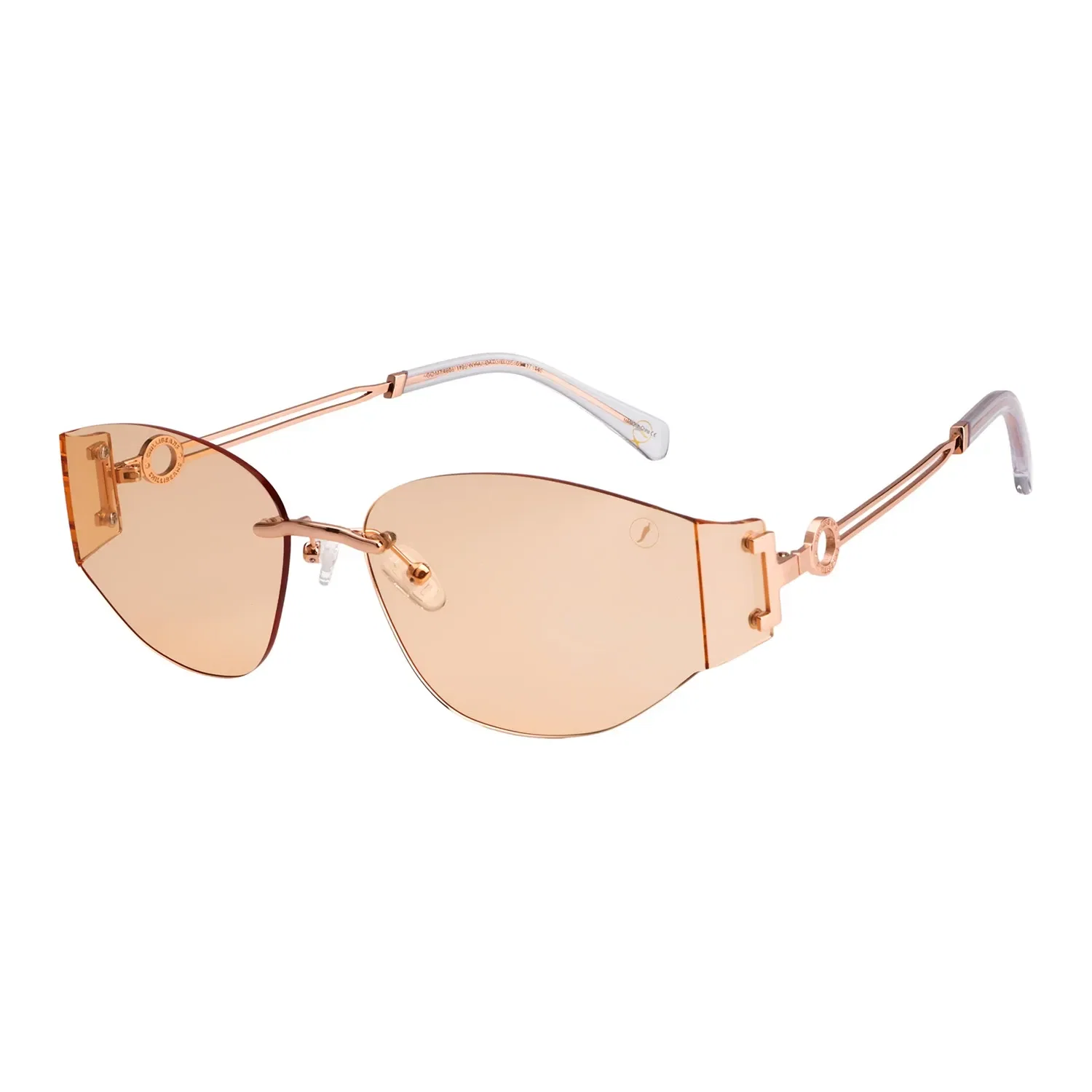 Óculos de Sol Feminino Bended Lenses Quadrado Laranja
