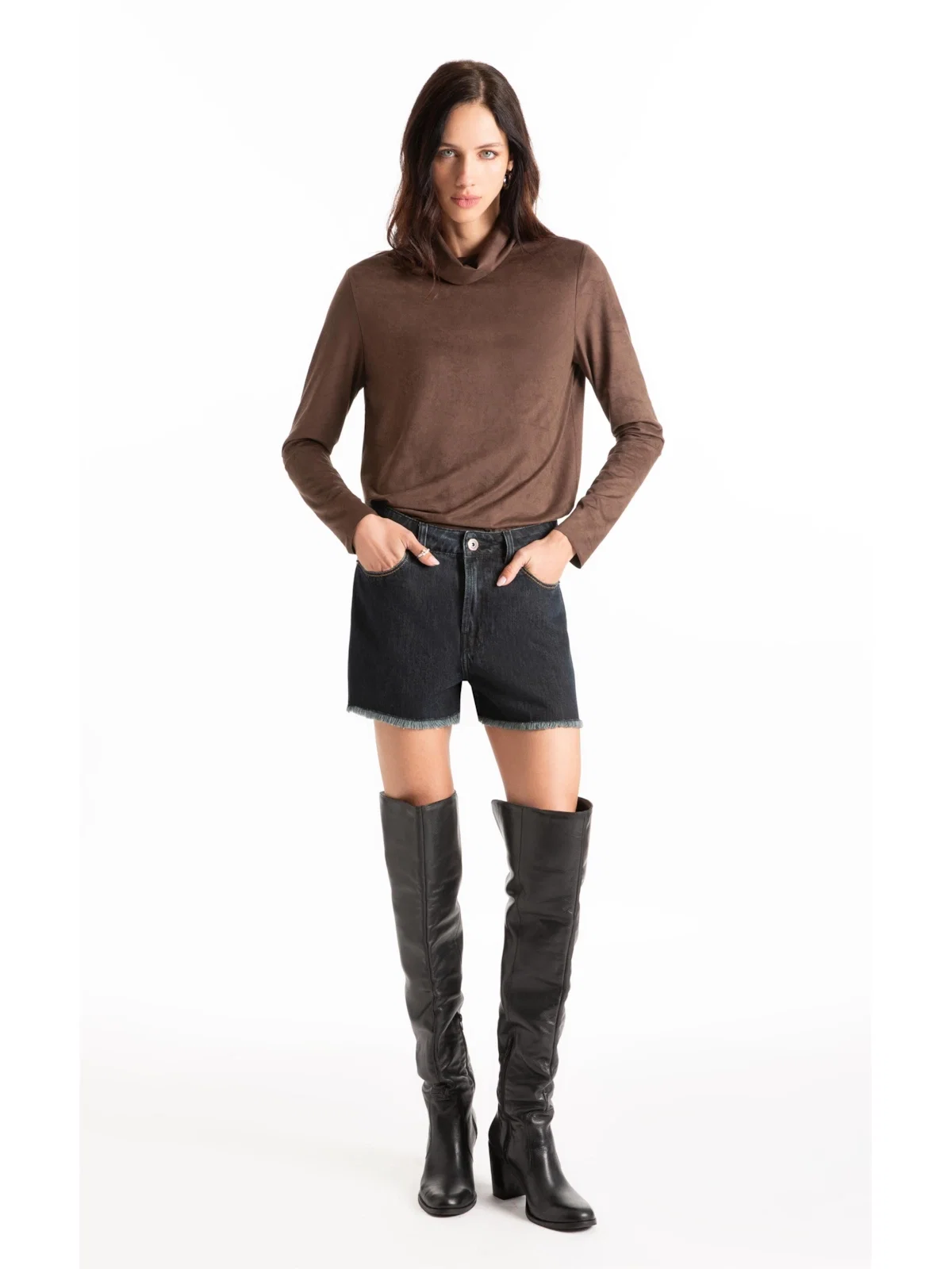 Short Blue Brown Lav.Black