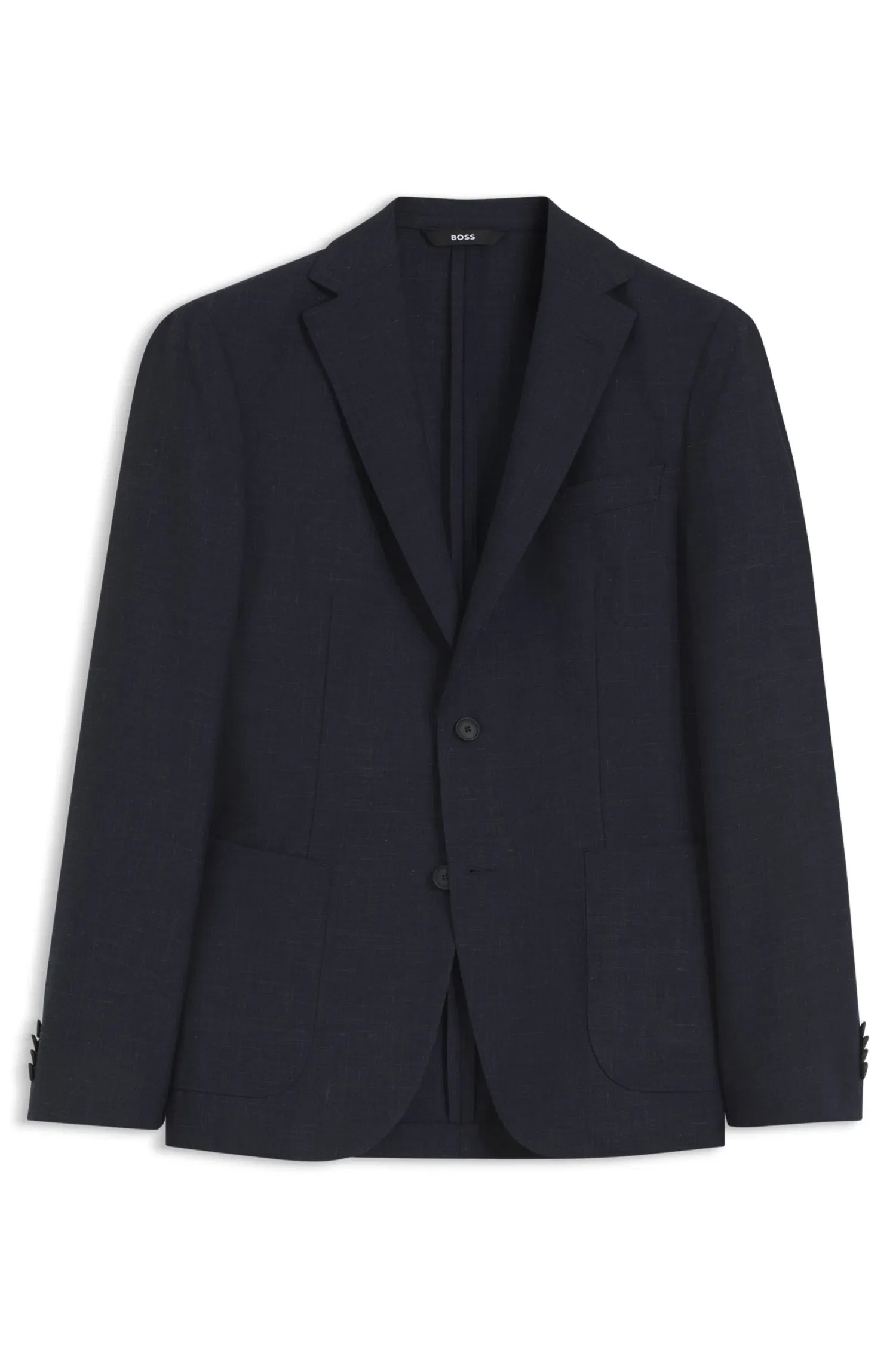 Blazer Slim Fit Em Lã Virgem E Linho — imagem 1