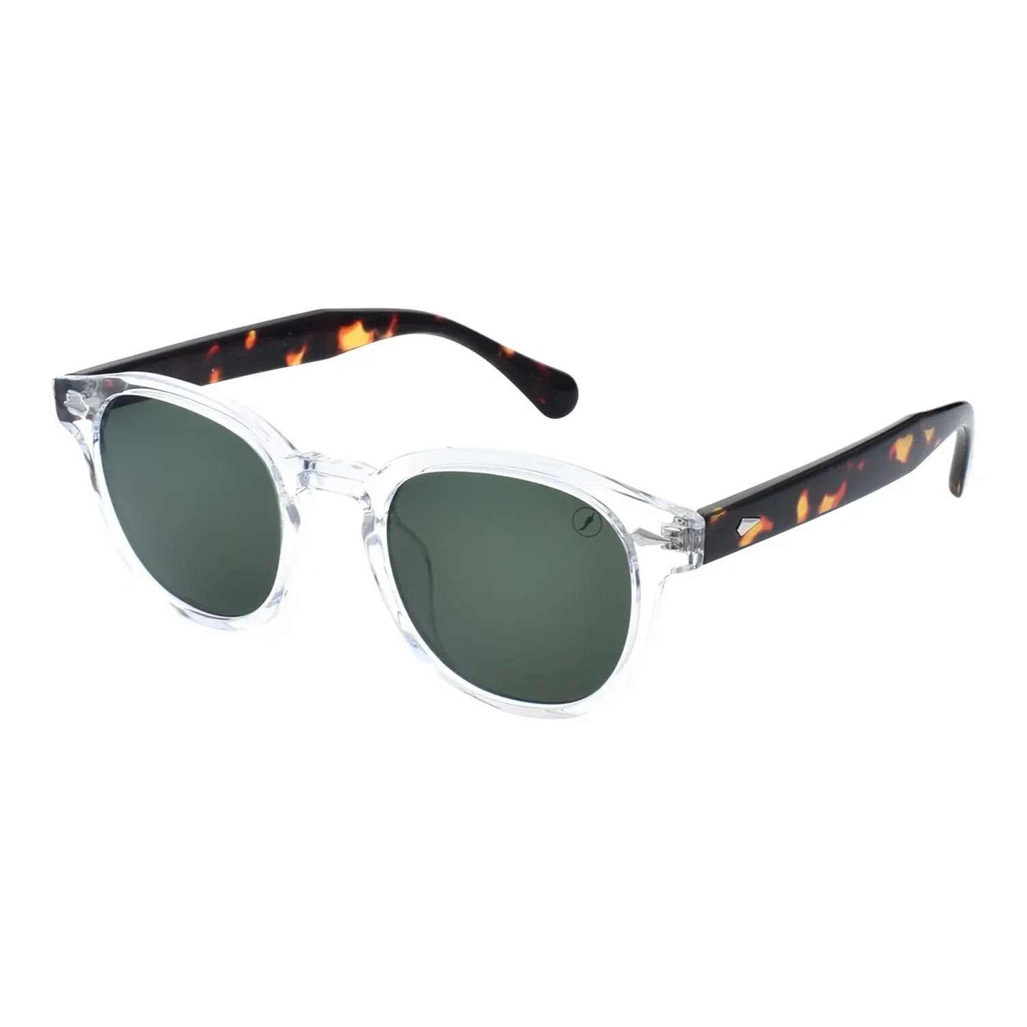 Óculos de Sol Unissex Chilli Beans Trend Redondo Verde e Transparente — imagem 1