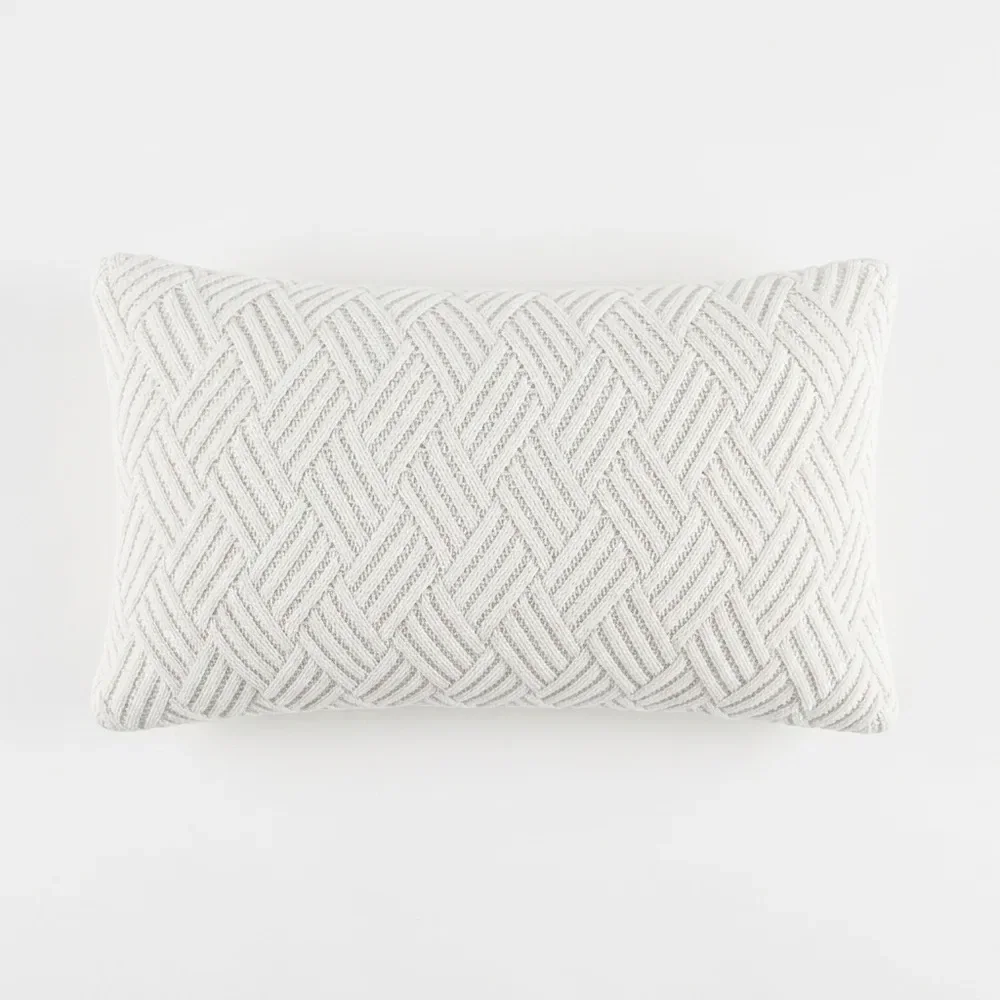 Almofada de Tricot 30cm x 50cm Lerisse Branca
