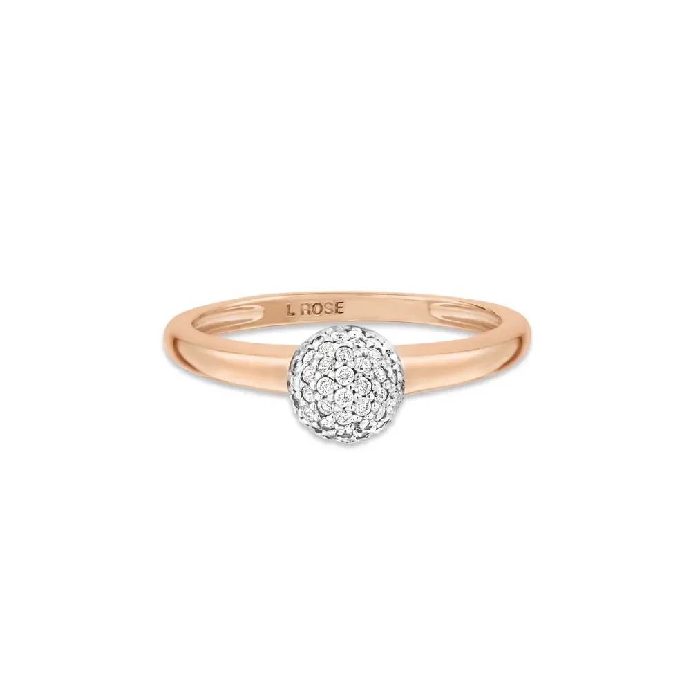 Anel Life Serenne em Liga Rosé com Banho de Ouro Rosé 18k e Pedra Incolor
