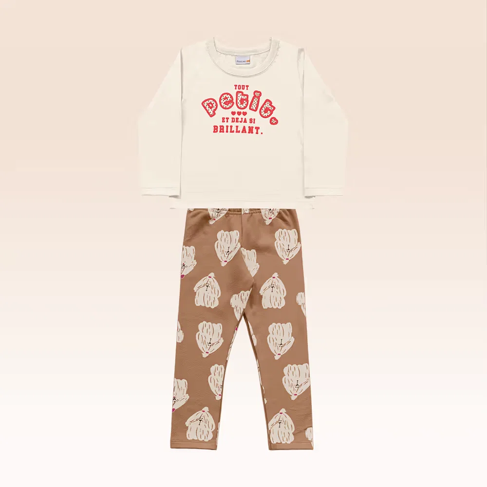 Conjunto blusa manga longa e legging