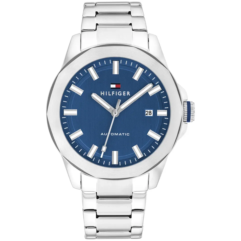 Relógio Tommy Hilfiger Lars Auto Automático Masculino em Aço Prateado 1710693