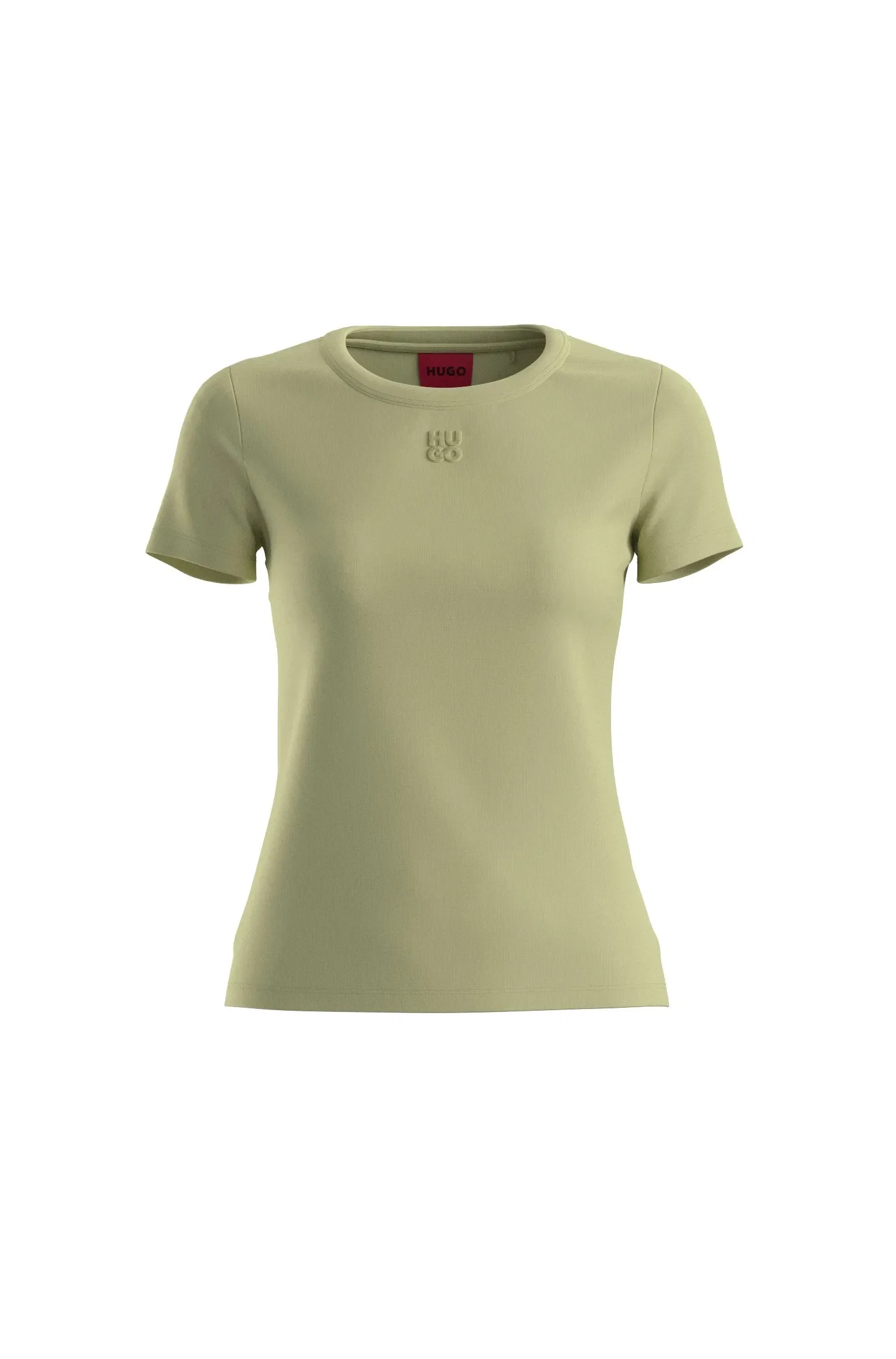 Camiseta De Ajuste Regular Com Bordado De Logo Sobreposto