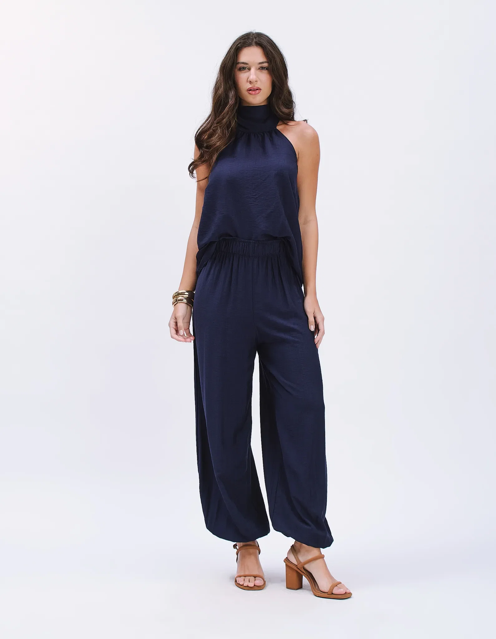 Calça Cós Elástico Aladim - Azul Marinho — imagem 1