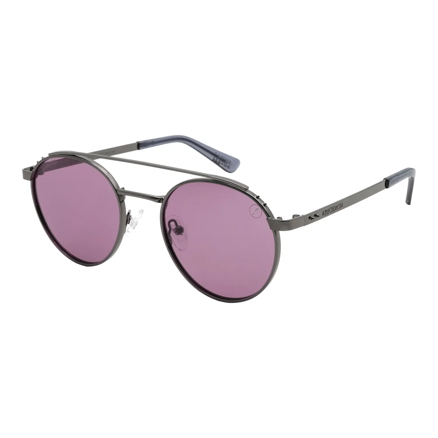 Óculos de Sol Masculino Guns Metal Redondo Roxo — imagem 1