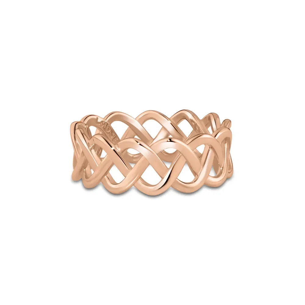 Anel Life Textura Prata com Banho Ouro Amarelo — imagem 1