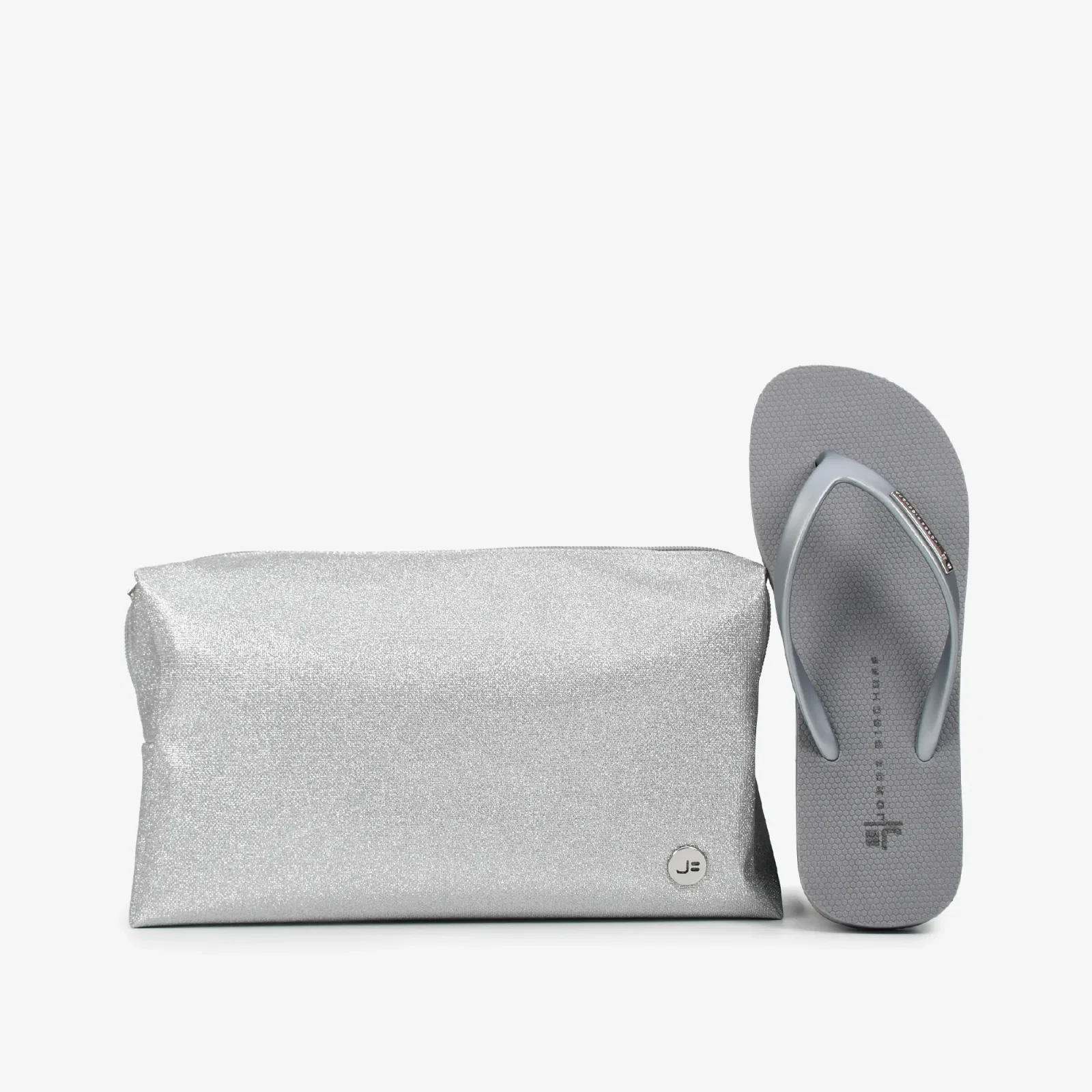 Kit Flat E Necessaire Prata Injetado