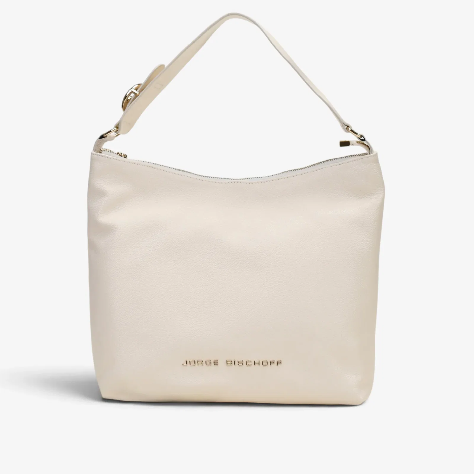 Bolsa Hobo Off White Algodão Couro — imagem 1