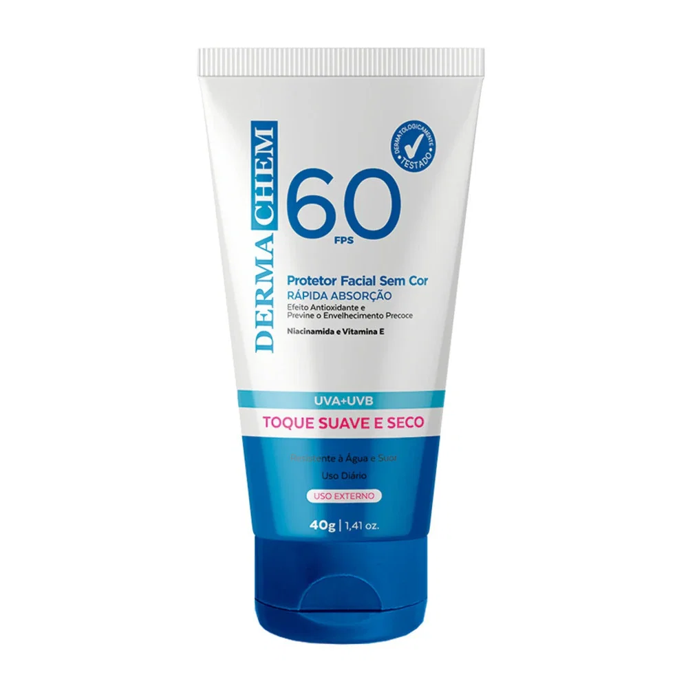 Protetor Solar Facial Dermachem FPS 60 40g