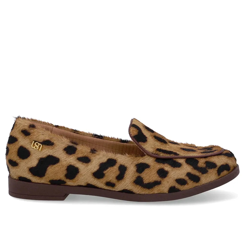 Loafer Couro Animal Print Pelo — imagem 1