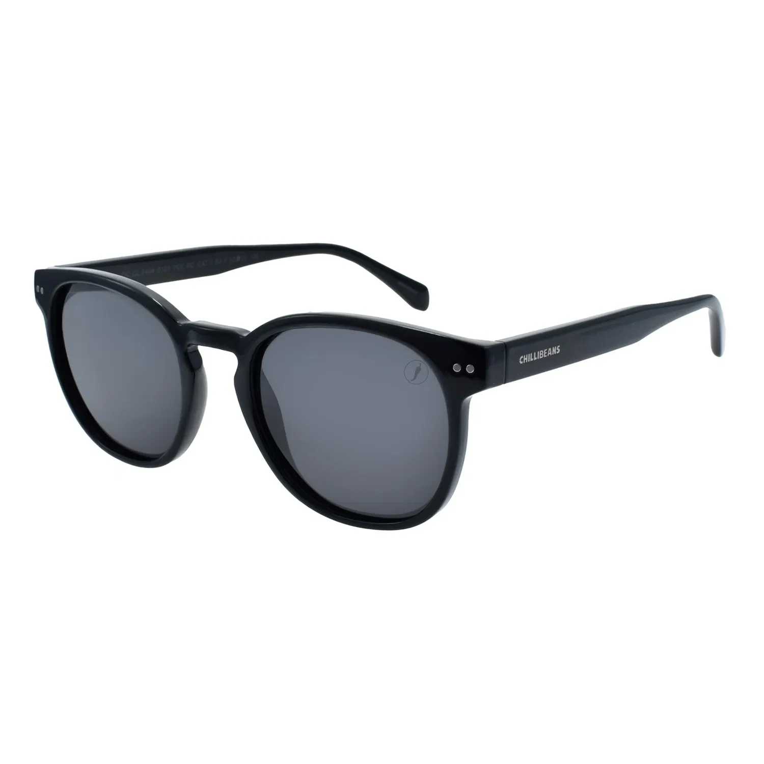 Óculos de Sol Masculino Chilli Beans Trend Redondo Polarizado Preto — imagem 1