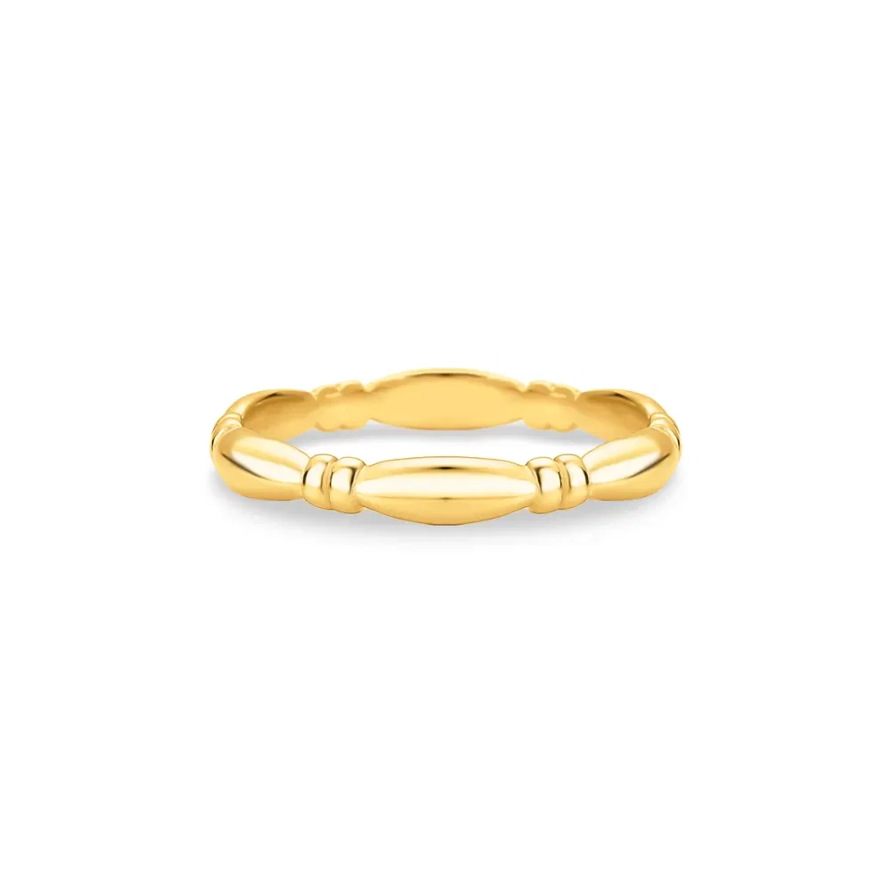 Anel Life Textura em Prata 925 com Banho de Ouro Amarelo 18k — imagem 1