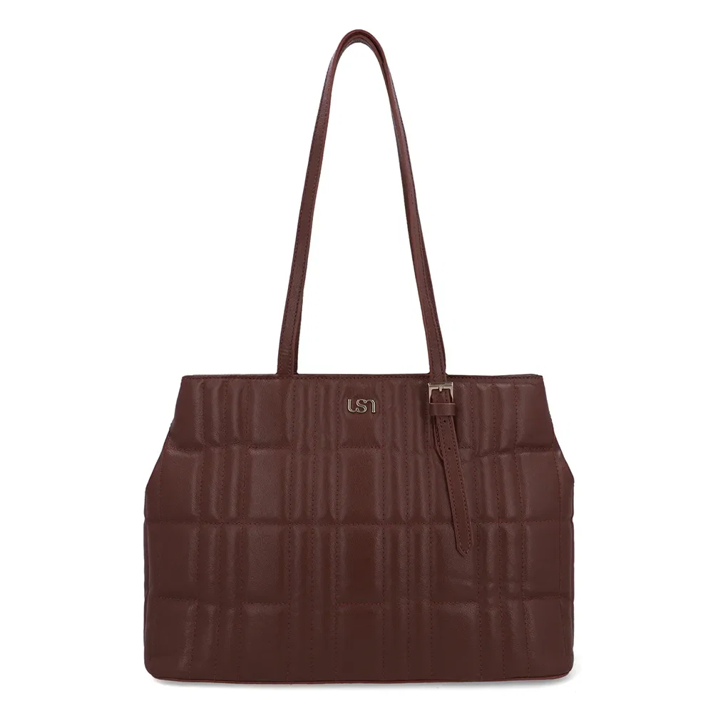 Bolsa Shopper Couro Vermelha Matelassê — imagem 1