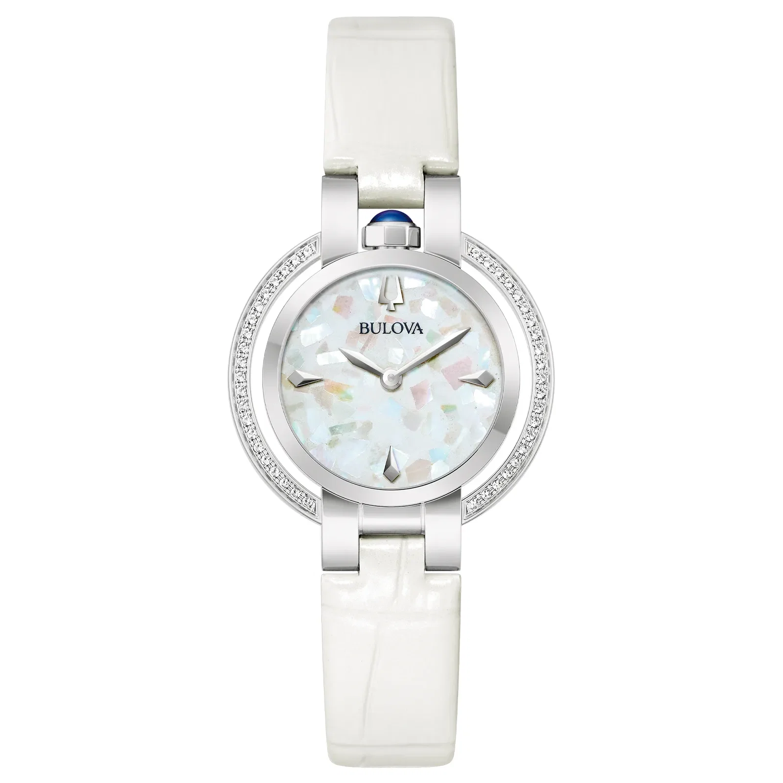Relógio Bulova Rubaiyat Feminino Couro Branco 96R254N