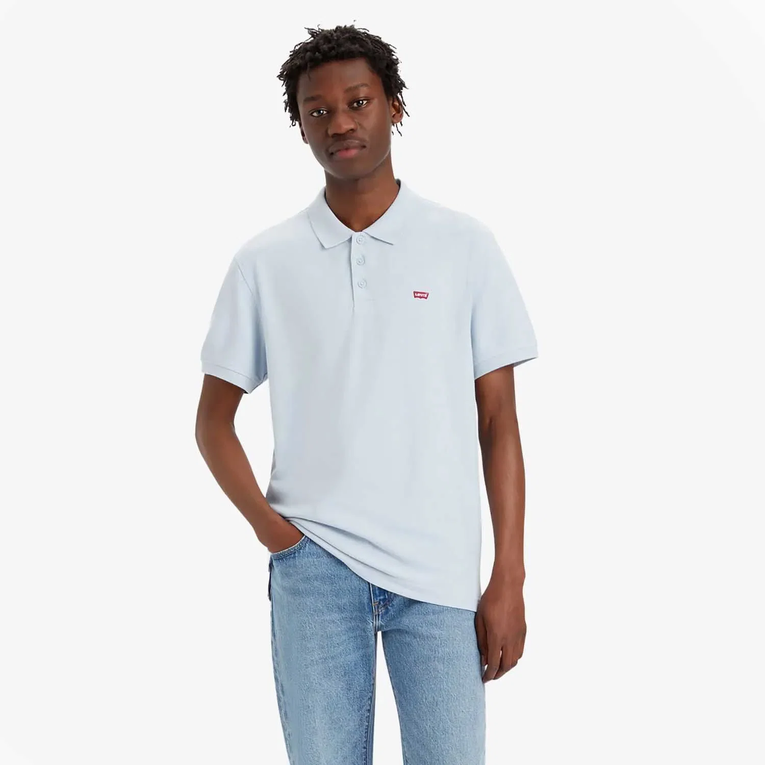 Camisa Polo Levi's® HM Azul Claro Manga Curta