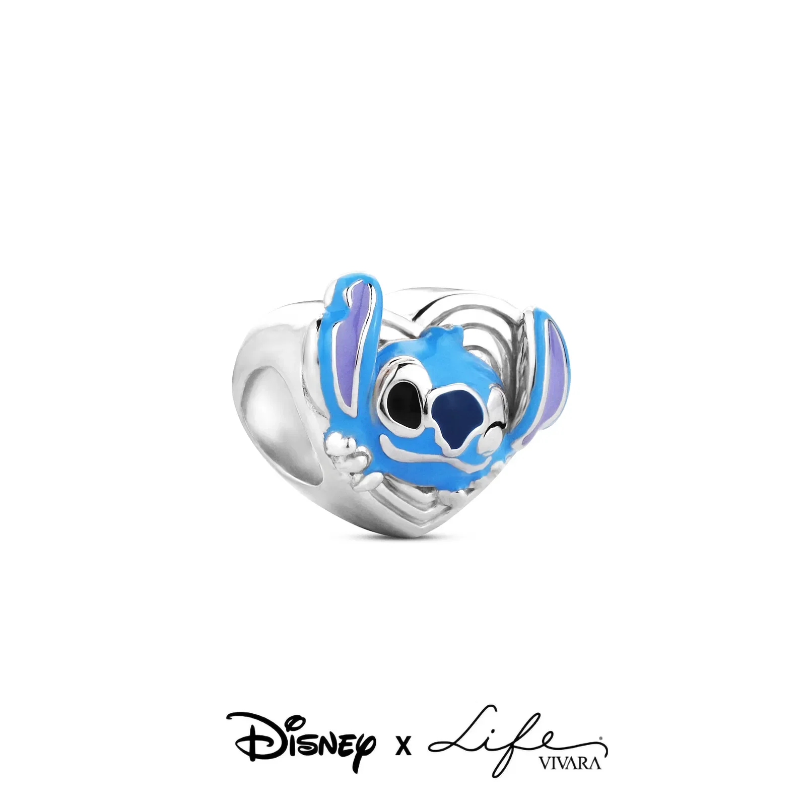 Separador Life Stitch em Prata 925 com Esmalte