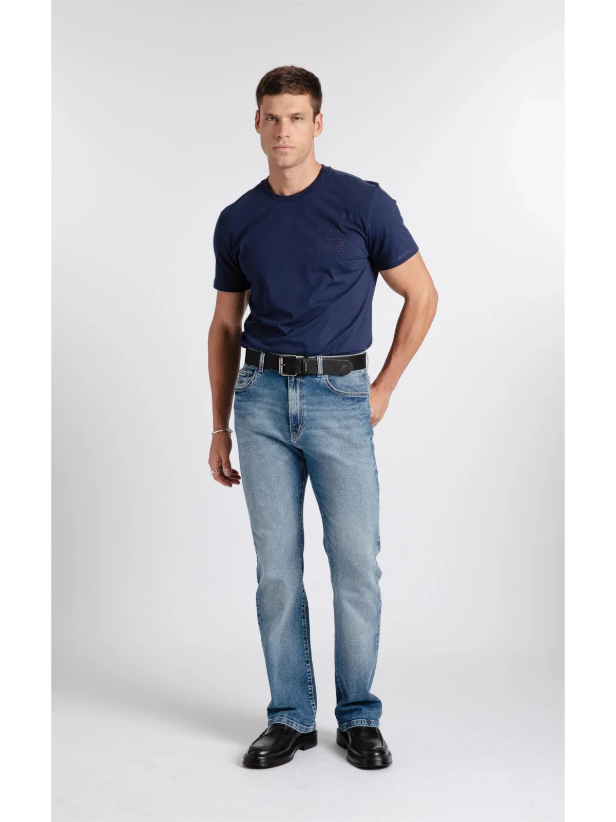 Calça Jeans Stretch Patte D'Eph Lav.Medio C/ Grampos