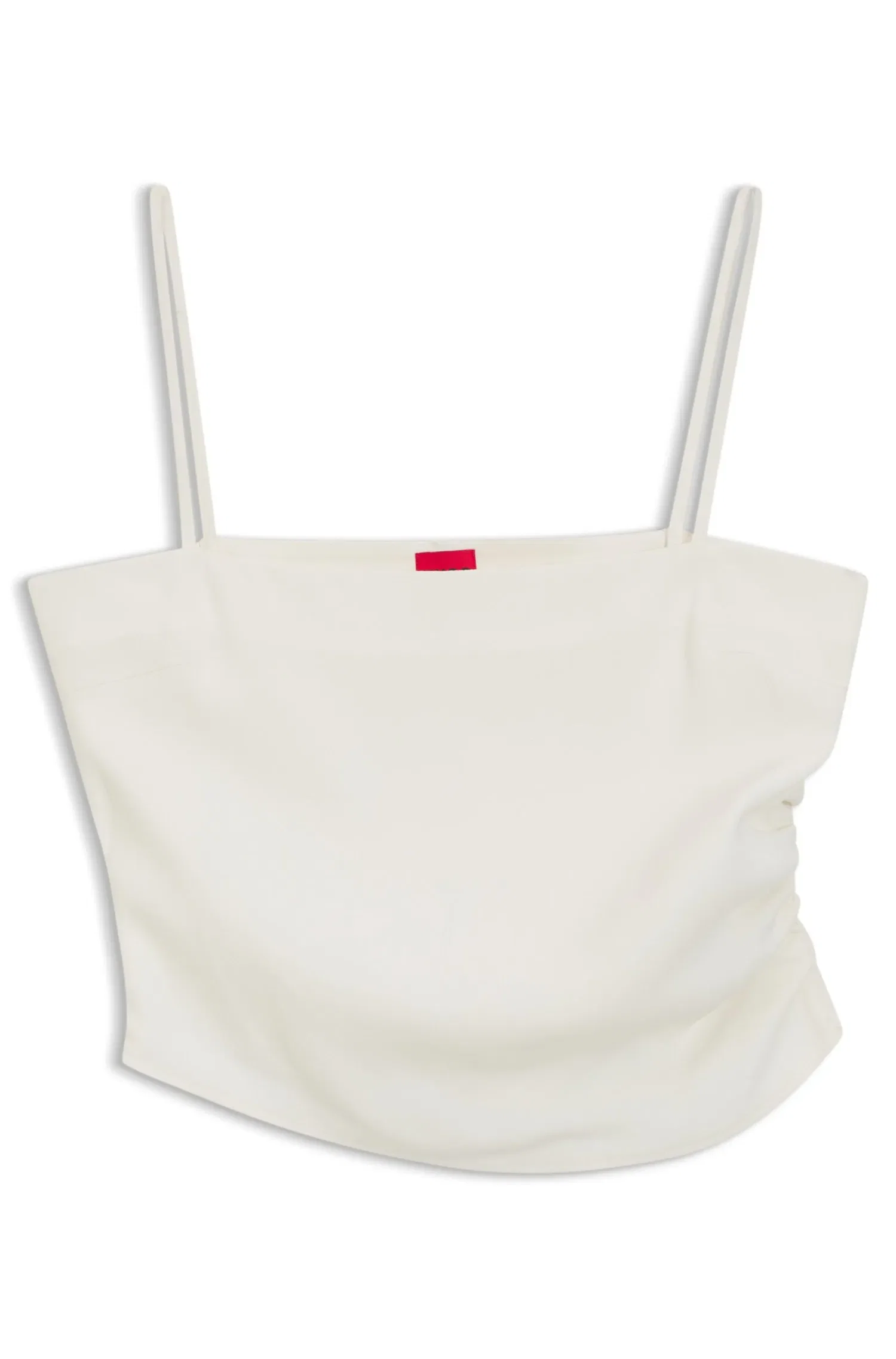 Top Bandeau Franzido Com Alças