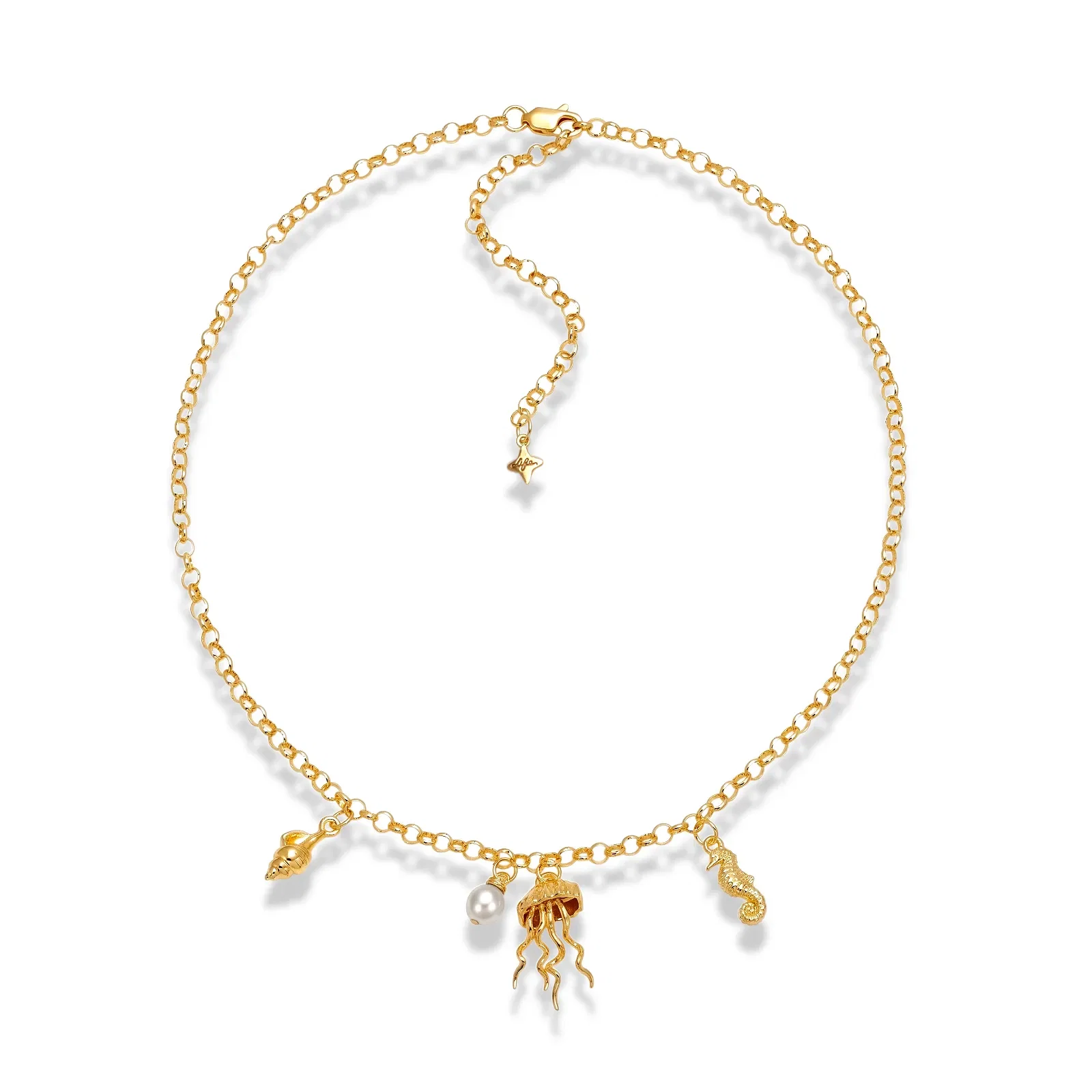 Colar Life Summer em Prata 925 com Banho de Ouro Amarelo 18k e Pérolas — imagem 1