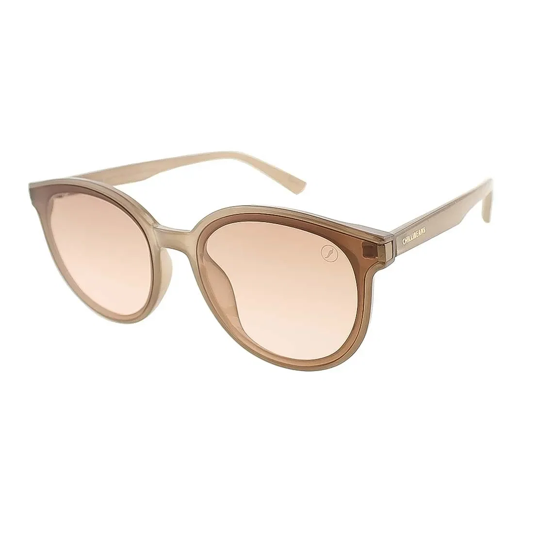 Óculos de Sol Feminino Chilli Beans Redondo Bege — imagem 1