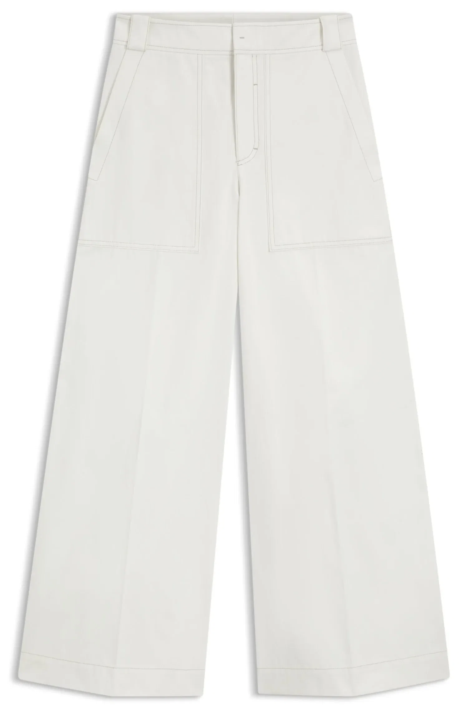 Calça Relaxed Fit Em Algodão