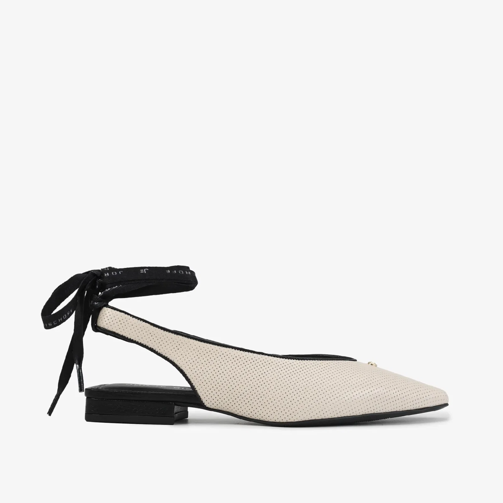 Slingback Preto E Branco Couro — imagem 1