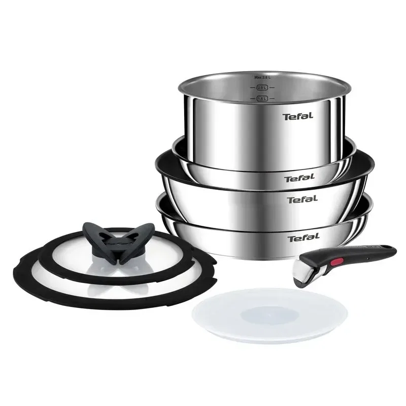 Jogo de Panela Empilhável Aço Inox Ingenio 4 peças Tefal — imagem 1