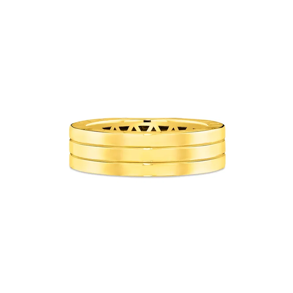 Anel V Love em Ouro Amarelo 18k com Diamantes — imagem 1
