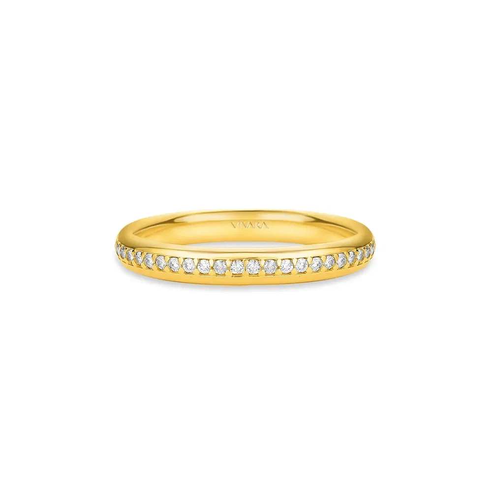 Aliança Emotion em Ouro Amarelo 18k com 0,13ct de Diamante, 3mm