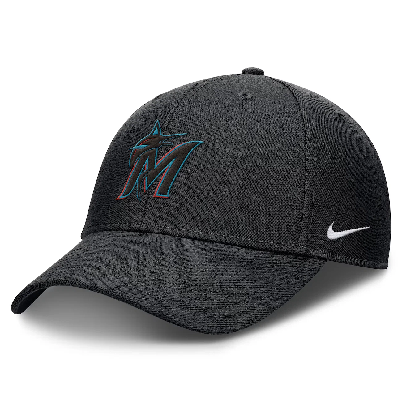 Boné Unissex MLB Miami Marlins Nike Dri- FIT Club Aba Curva