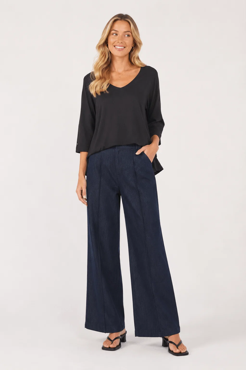 Blusa Manga 7/8 - Preto