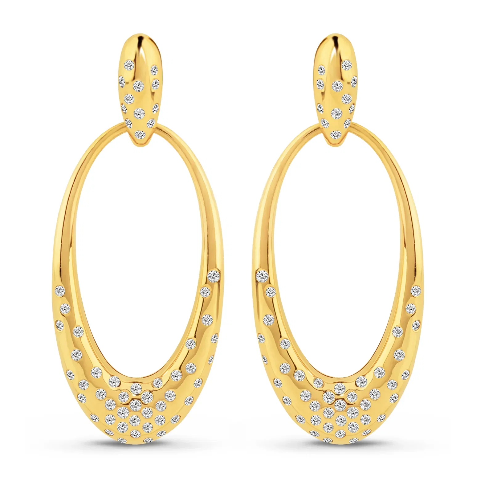Brinco Celeste em Ouro Amarelo 18k com Diamantes 0,38 ct — imagem 1