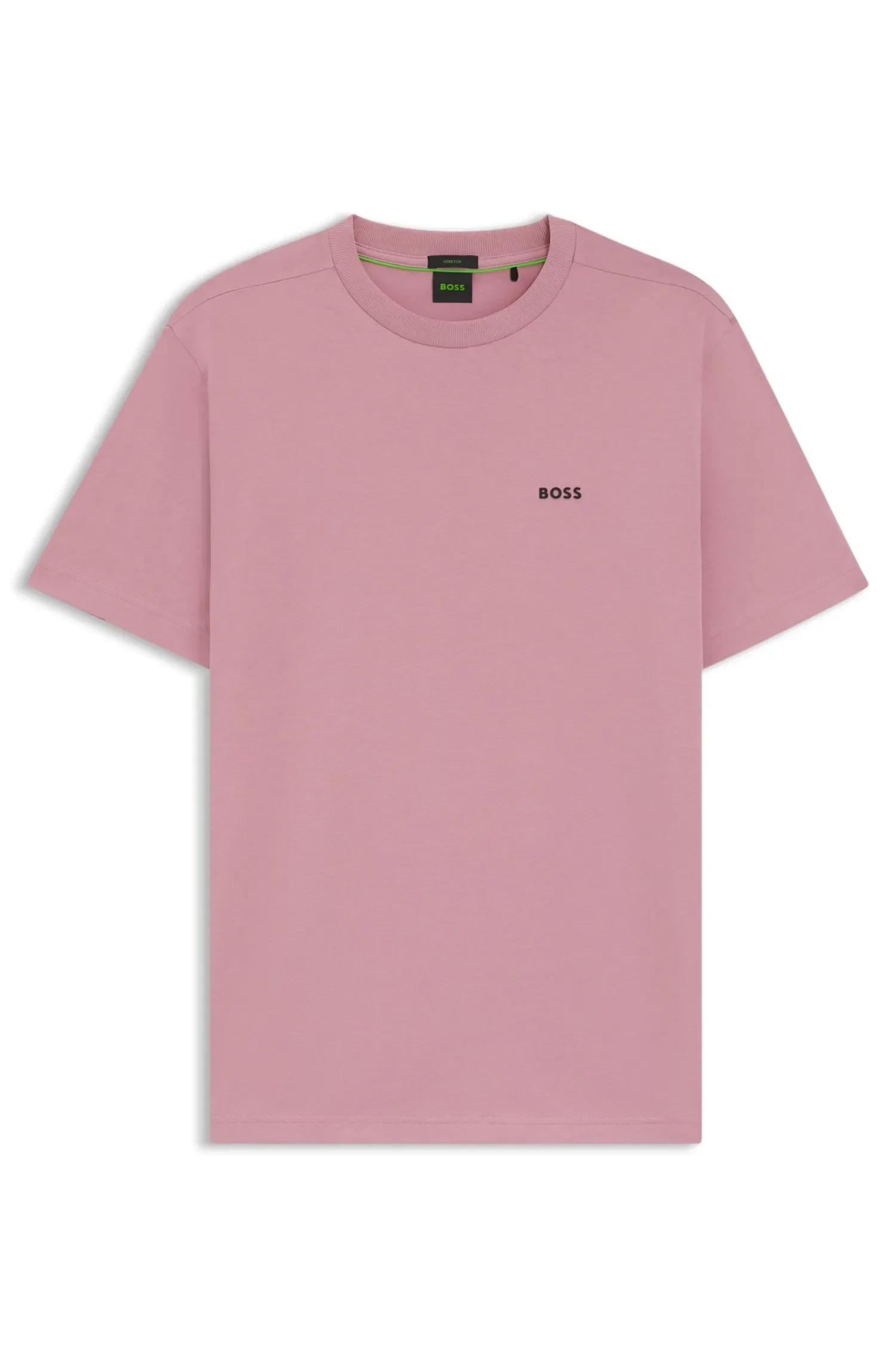 Camiseta Regular Fit Em Algodão Elástico Com Logo