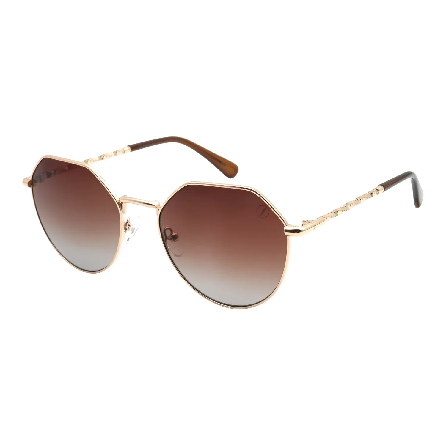Óculos de Sol Feminino Chilli Beans Trend Redondo Degradê Marrom — imagem 1